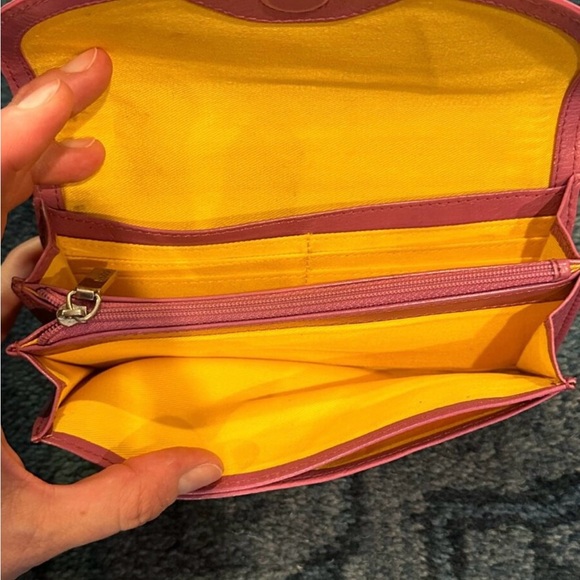 HOBO | Women’s Pink Long Leather Wallet - Picture 6 of 15
